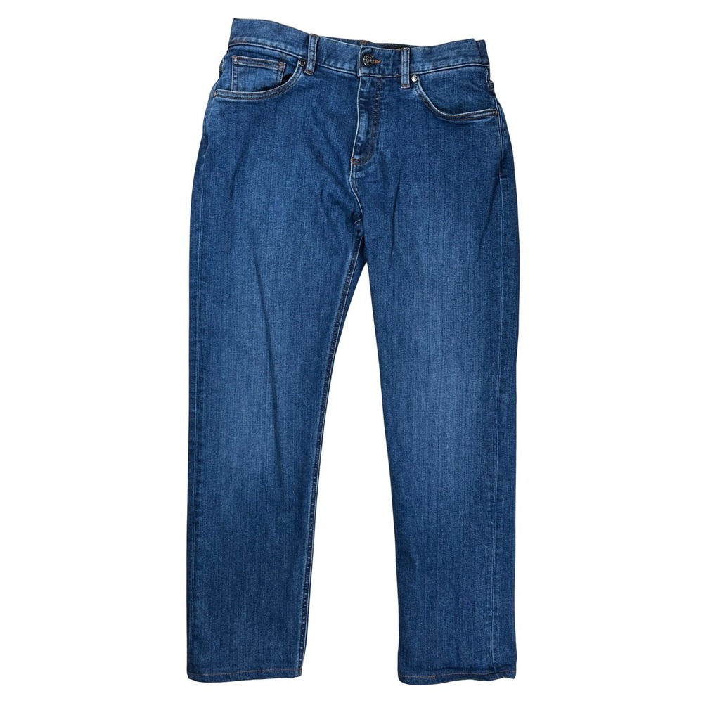 Ermenegildo Zegna Jeans Men 32x29 Blue Tailored Straight Leg Stretch Denim Pants